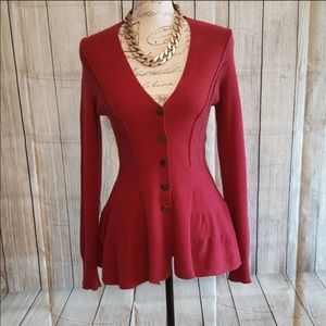 Free People Peplum Sweater -small